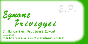 egmont privigyei business card